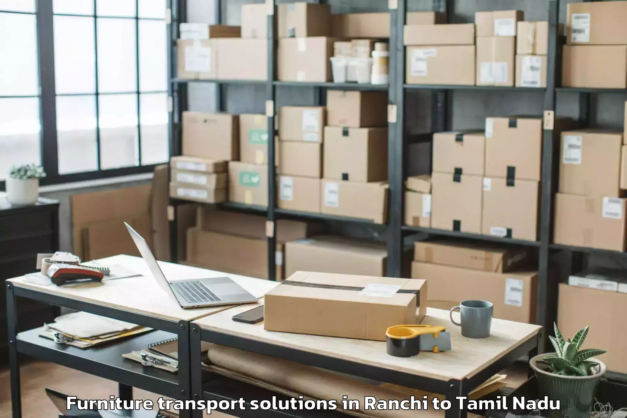 Quality Ranchi to Vedaraniyam Furniture Transport Solutions